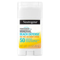Purescreen+ Mineral Beach Defense On-The-Go Body Sunscreen Stick with Broad Spectrum SPF 50, Water Resistant UVA/UVB Protection, Absorbs Quickly & Dries Clear, 1.5 Oz