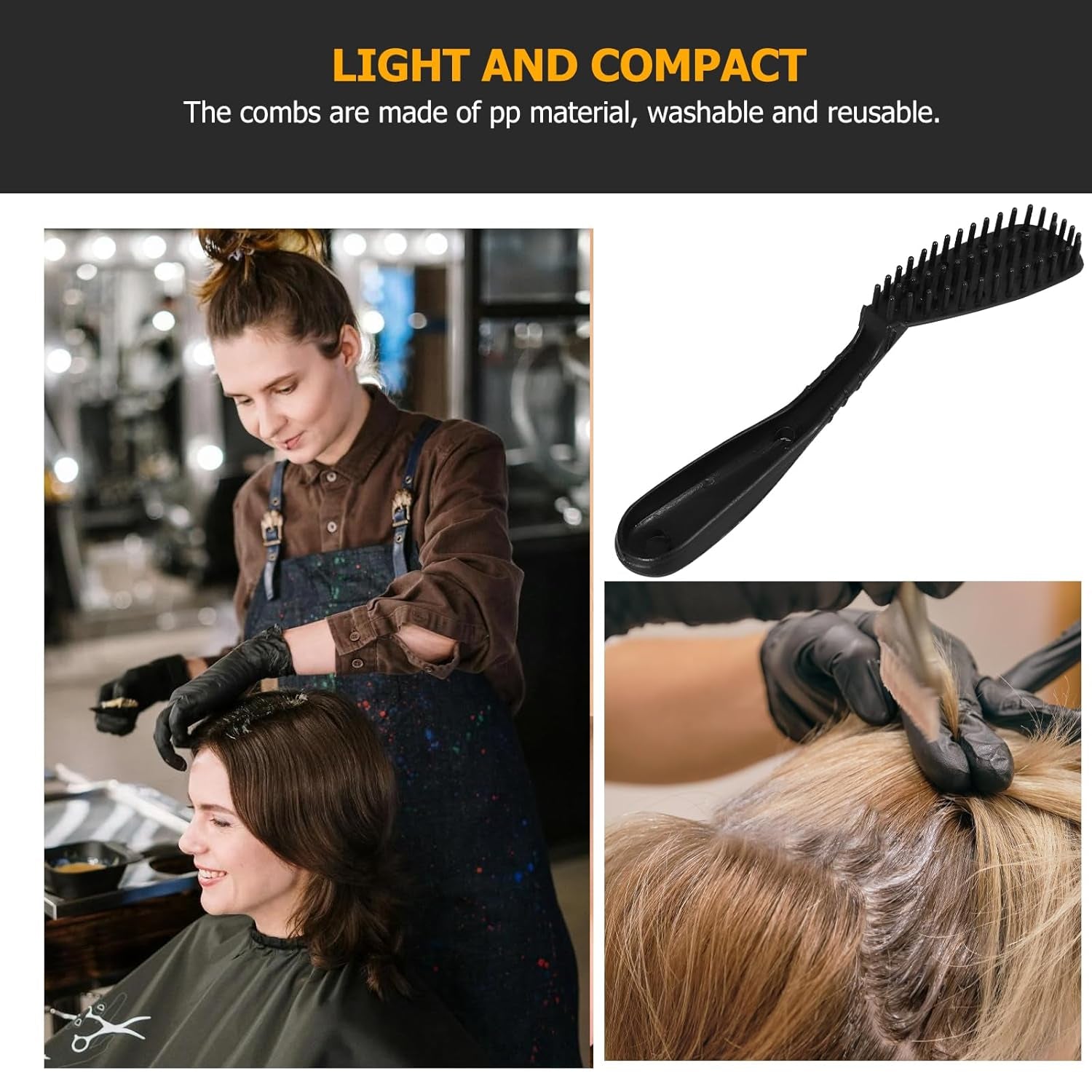 6 Pieces Hair Coloring Combs Hair Coloring Brush Hair Color Comb Hair Dying for Hair Balayage Hair Brush Hair Dye Applicator Hair Dye Brush Hair Dye Comb
