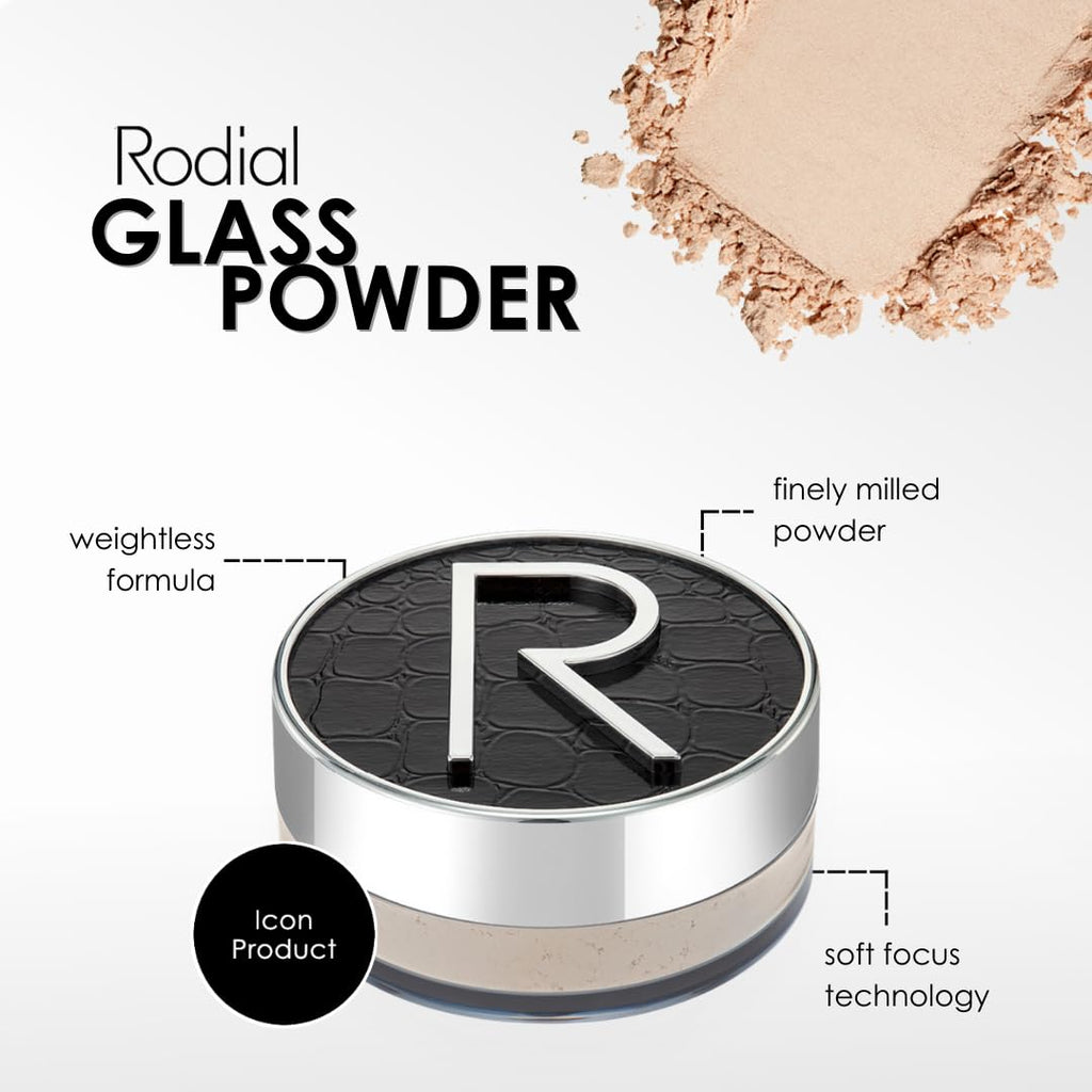 Glass Powder 0.4 Oz, Skin Perfecting Loose Face Powder, Creamy Formula for a Natural Luminosity Glow, Finishing Powder for a Flawless Skin Look, Setting Powder